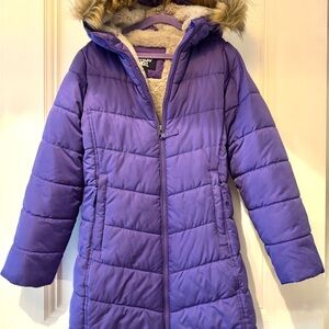 Lands' End Kids Purple Puffer Jacket